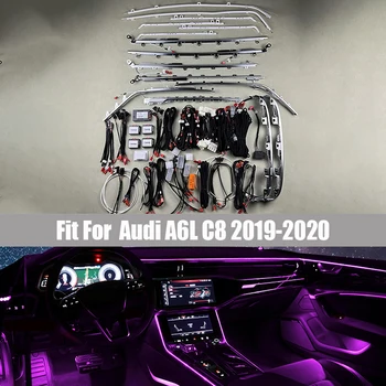 Оригинален MMI Control LED Разсеяна Светлина Вътрешна Атмосфера Suitbale за Audi A6L C8 2019-2020 Лампа Врата Лампа Лампа за краката