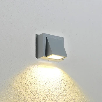 Открит водоустойчив led алуминиев стенен лампа нощна лампа хотел вила Скандинавски стил е прост, коридор, стълбище, с монтиран на стената лампа