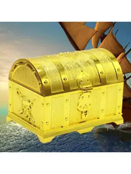 Пиратско Съкровище Кутия За Бижу, Бижута, Ключодържател В Памет На Монета Калъф За Съхранение На Пари В Брой