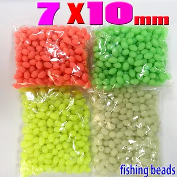 пластмасови меки перли, аксесоари за морски риболов sabiki размер: 7 мм * 10 мм Количество: 600 бр/ лот диаметър на отвора: 1.2 mm