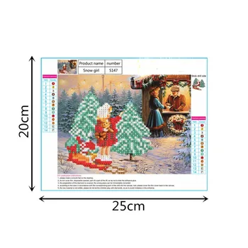 Плик Ръкоделие 5D САМ Диамантена Живопис Красивата Диамантена Бродерия на кръстат бод Коледни Покупки 25x20 Платно Частичен Кръг