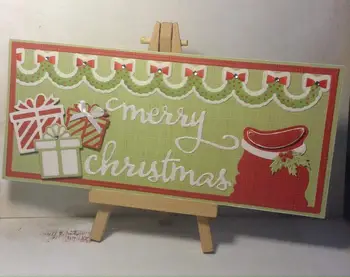 Подаръчен Пакет Дядо Коледа с Подаръци Метални Шаблони за Шаблони за DIY Scrapbooking фотоалбум Декоративни Хартиени Картички направи си САМ