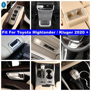 Подлакътник на Врата Дръжка Бутон за Вдигане на Купата Air AC Панел за Превключване на Предавките Накладки За Toyota Highlander/ Kluger 2020 - 2022 Аксесоари Мат