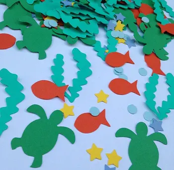 потребителски под вода Конфети русалка декор на масата за рождения ден на детски душ Албум за Албуми, Украса разпилява вечерни сувенири
