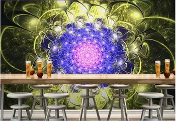 Потребителски снимки на тапети 3d стенописи тапети Хладен нощен клуб цвете стенопис бар кабелна телевизия украса на фона на тапети