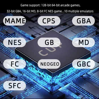 Преносим мини-игрова конзола X20 в ретро стил, 8 GB, 1000 вградени игри с висока разделителна способност, подходящи за MAME / GBC / MD / FC / SFC Препоръчваме