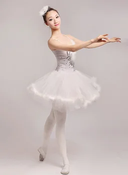 професионална балерина в балетната поличка на жените детска бял черен лебед възрастен балетен костюм детски женски балетната поличка с перо и за възрастни, детска