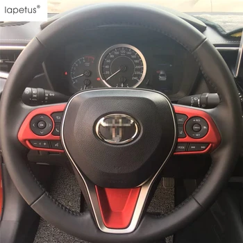 Рамка за бутоните на Волана, Декоративна Тампон, Тапицерия от Червено/Матирано/Въглеродни Влакна, Аксесоари за интериор на Toyota Corolla E210 2019-2022