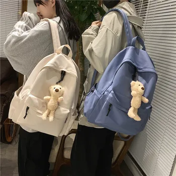 Раница женски моден тренд от по-малките ученици на гимназията ученици холщовая чанта мъжки прост корейски свободно време