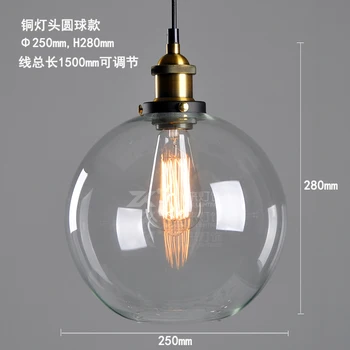 Реколта LED Висящи Лампи Стъклен Таван Ретро Лампа E27, Лампа Lamparas Colgantes Промишленото Домашно Осветление Кухненска лампа балон