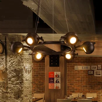 ресторант 6/8 глави лампа хол led Висящи лампи, точка осветление на Американския Креативен led окачен лампа магазин бар хол