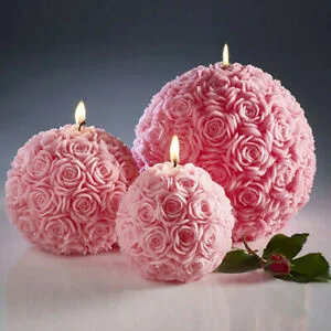 Розова Топка Ароматерапия Свещ Сапун Мухъл Розата Е Цвете За Декорация На Торта Ароматна Свещ Мухъл Сапун Мухъл Плавателни Съдове За Печене