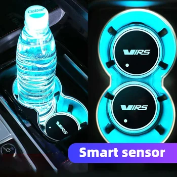 Светлинен Кола Поставки За Чаши Вода 7 Цветни USB Зарядни Автомобилни Led Атмосферни Светлини За Skoda Octavia VRS Автомобилни Аксесоари