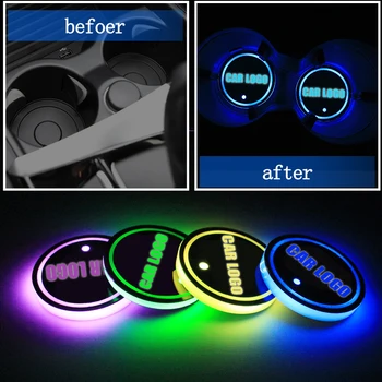 Светлинен Притежателя Стойка За мини-Лого За CLUBMAN и COUNTRYMAN 7 Цветен USB Авто Лого С Led Лампа Чаша Автоаксесоари