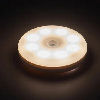 Сензор за Движение Светлина USB Безжични Led лека нощ Спалня Декоративен Детектор на Светлината Монтиране на Украса на Стълбище Шкаф Преминаване на Светлина Мини
