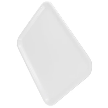 Сервировочный тава Правоъгълна форма с дължина 2X10 инча От Пластмаса в Бял Цвят