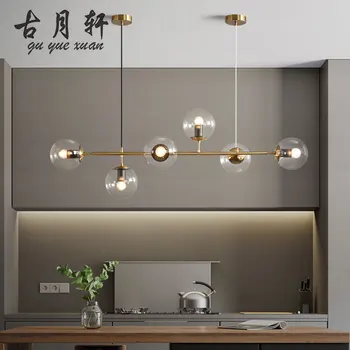 скандинавски железен кристал кристал окачен лампа полилей осветление за баня кухненски полилей декорация на всекидневна