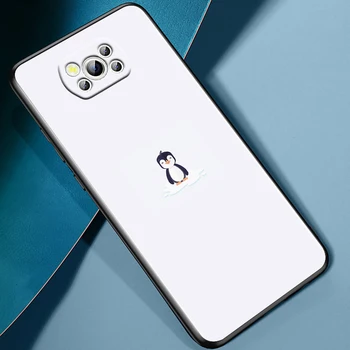 Сладък Карикатура Penguin е Смешно За Xiaomi Poco Civi X3 F3 GT M3 C3 M2 F2 F1 X2 Pro 6X5X A2 MIX3 Силиконов Черен Калъф За вашия Телефон