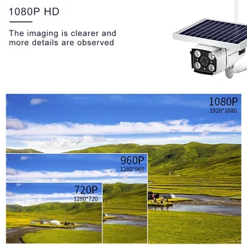 Слънчева ПР 1080P HD камера за сигурност водоустойчив 4G СИМ-Карта камера батерия дистанционно интелигентна мрежова камера за нощно виждане