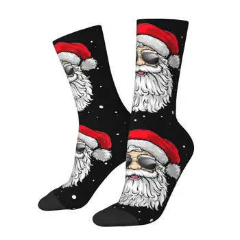Стръмни Чорапи с Принтом на Дядо Коледа, Коледни Празници Чорапи за Мъже и Жени, Стрейчевые Летни Есенно-Зимни Чорапи за Екипажа