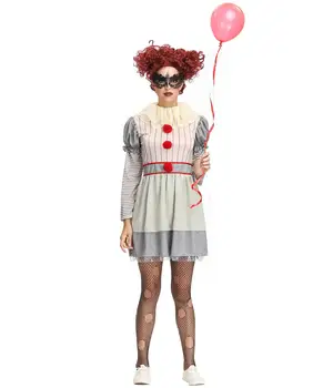 Танцуващата Костюм на Клоун се pennywise Женски Cosplay Костюм за Хелоуин