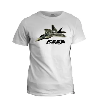 Тениска с изтребител-невидим ВВС F22 Raptor. Лятна Памучен Мъжка Тениска С Кръгло Деколте и Къс Ръкав, Новата S-3XL