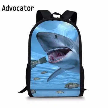 Училищен Раница ADVOCATOR Shark за Момче, Юношески, Ученически Чанти с Животни за Деца, Детска Раница на Марката, Индивидуален Доставчик на Едро