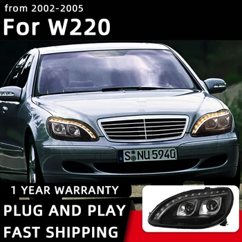 Фар За mercedes Benz W220 Led Светлини 2002-2005 Г S280 S320 Главоболие Фенер Автомобилен Стайлинг DRL Сигнал Обектива на Проектора Авто Аксесоари