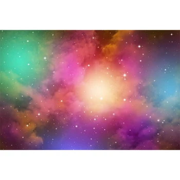 Цветни Градиентные Космически Звездни Мъглявини Живописни Фонове, За Снимки Вселената Космически Облаци На Нощното Небе Фотографски Фонове