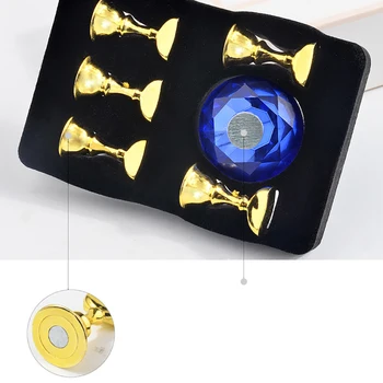 Цвят по избор 1 Поставка + 5 Притежатели на Мини държач за Нокти Magnetic Съвет Поставка Инструменти за Дизайн на Ноктите Crystal Практически Дисплей
