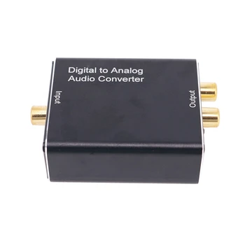 Цифрово-аналогов Аудио Конвертор 3,5 Мм Жак Aux вход Rca L/R Конвертор Коаксиальное Оптични Влакна Spdif Цифров Аудио Декодер