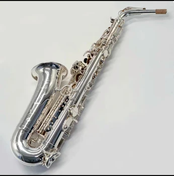 Япония 803 Оригинал 1:1 ключ тип BB Тенор Саксофон сребърна плоча, Тенор-Саксофон и Джаз Професионален Музикален Инструмент Безплатна доставка